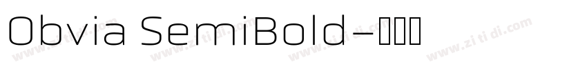 Obvia SemiBold字体转换